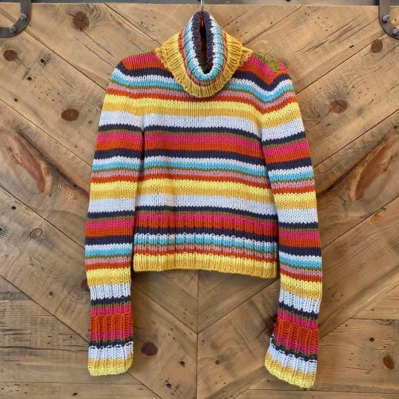 GAP | Sweaters | Vtg Gap Y2k Rainbow Turtleneck Sweater S | Poshmark